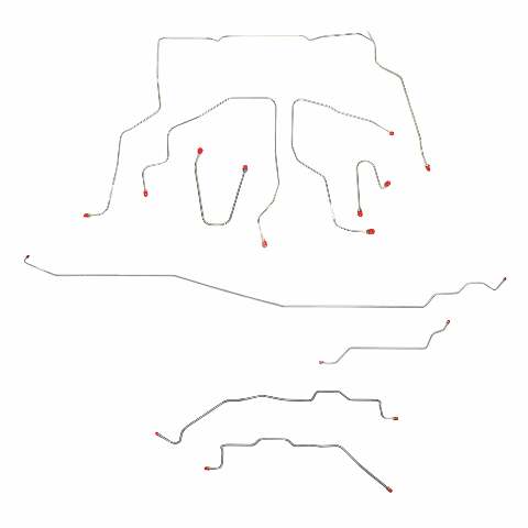 1995-98 GM K1500 Complete Brake Line Kit Reg Cab Short Bed SRW Steel CBK0128OM