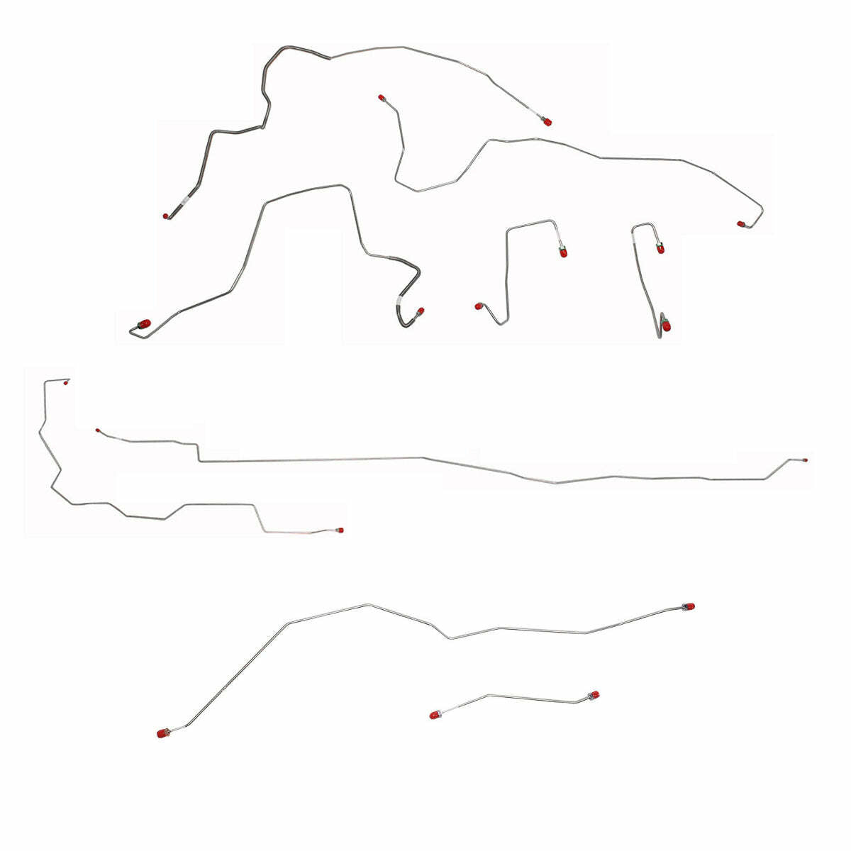 2005-06 Ford F-250/F-350 SD Complete Brake Line 4WD AWABS Ext Cab Long Bed CBK0159SS - Complete Brake Line Kit Car Part People