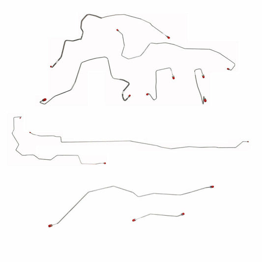 2005-06 Ford F-250/F-350 SD Complete Brake Line 4WD AWABS Ext Cab Long Bed CBK0159SS - Complete Brake Line Kit Car Part People