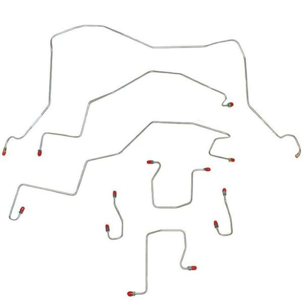 95-97 Dodge Ram 3500 Brake Line Kit 2WD Ext Cab/Long Bed Stainless Steel - Complete Brake Line Kit Car Part People
