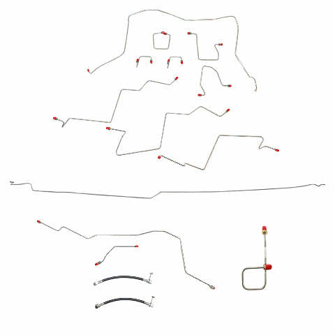 01-02 Dodge Ram 2500 Brake Line Kit 4WD Ext Cab/Long Bed Disc Brakes Manual Tran
