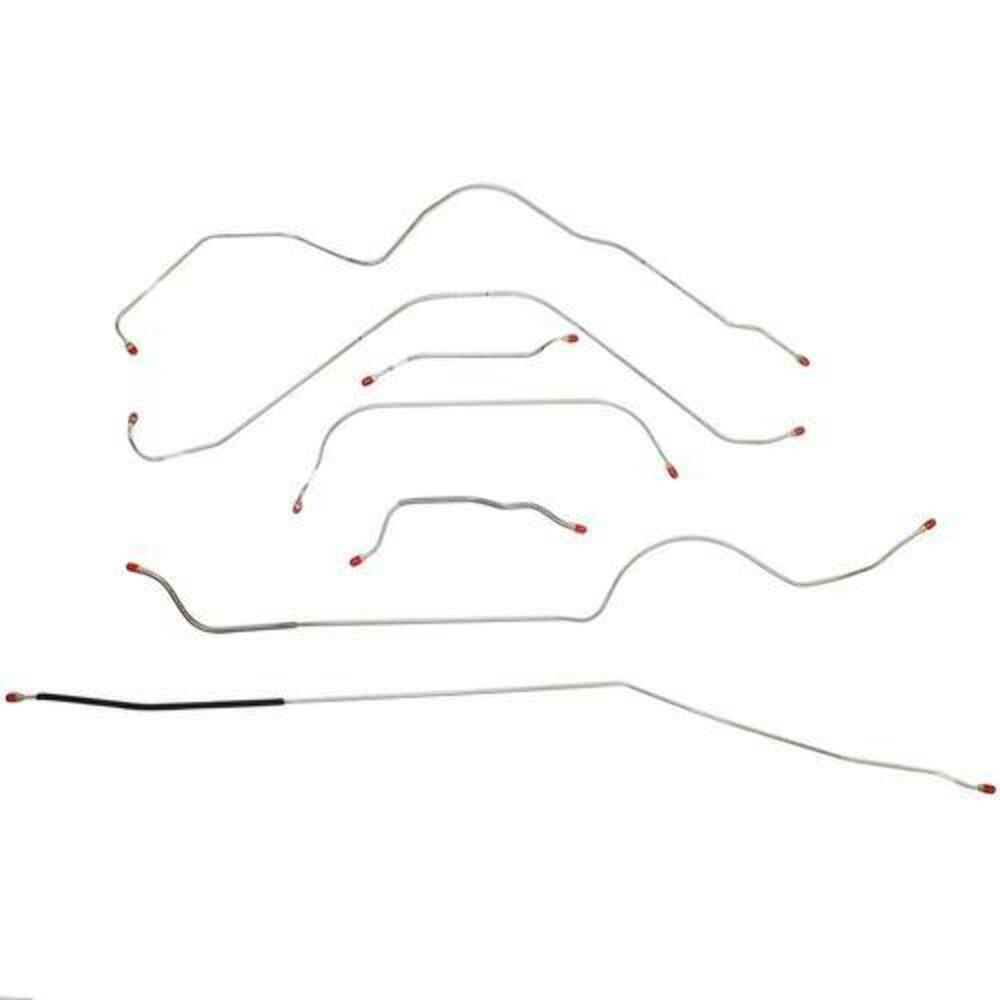1955 Ford Thunderbird Complete Brake Line Kit STD Brakes Stainless - CBK0175SS - Complete Brake Line Kit Car Part People