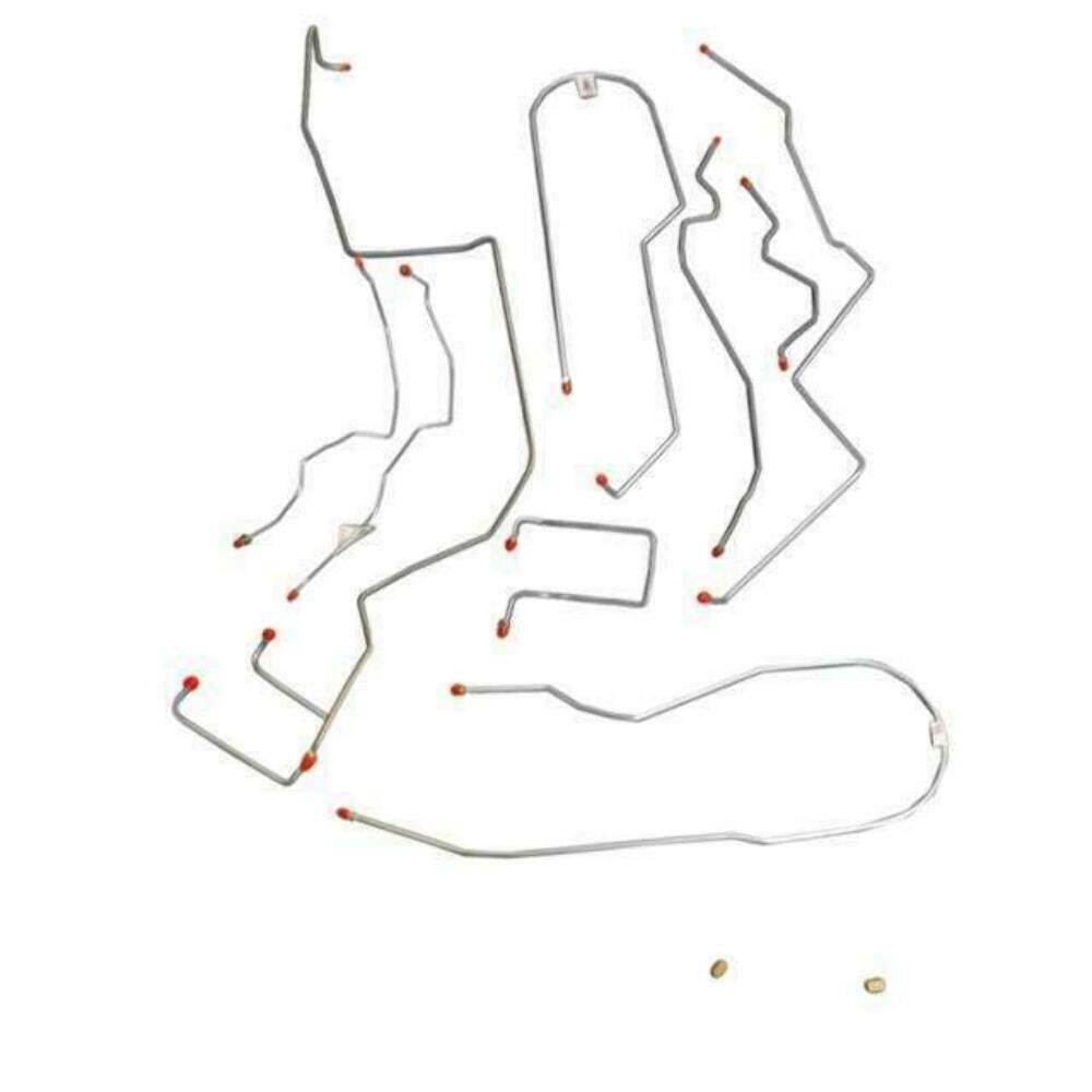 98-00 Chevrolet S10 Brake Line Kit 4WD Ext Cab/Short Bed Rear Disc - Complete Brake Line Kit Car Part People