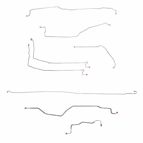 CBK0190OM- 99-02 Silverado/Sierra 1500, 4WD, Ext, 78 Bed Brake Line Kit; Steel