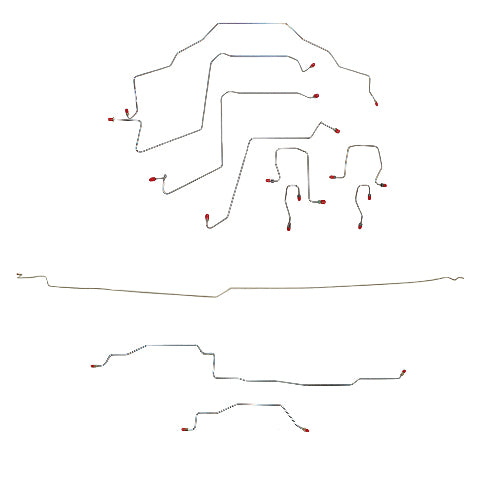 Dodge Complete Brake Line Kit; Fine Lines-CBK0203OM
