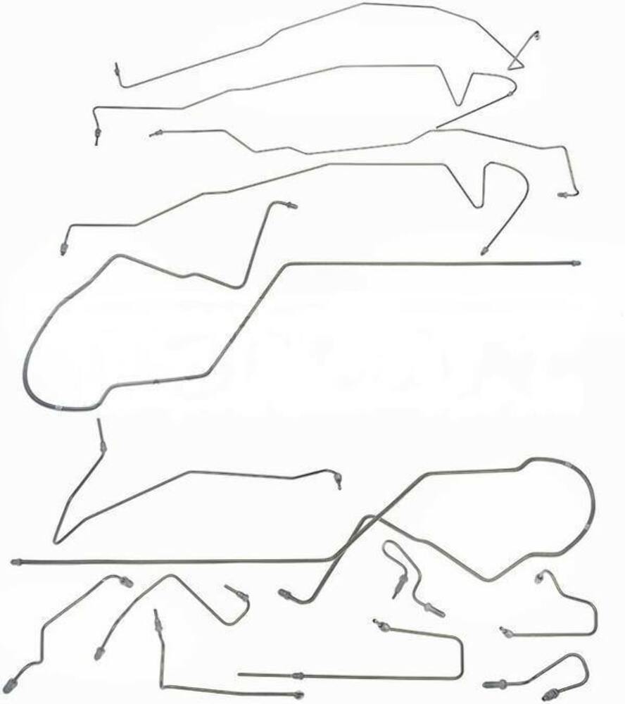 2000-06 Ford Taurus Complete Brake Line No-ABS with rear Drum - CBK0208SS