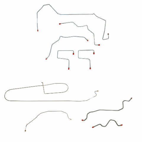 2000-2005 Chevrolet Blazer No ZR2, 4 Door, 4WD Complete Brake Line Kit-CBK0228OM