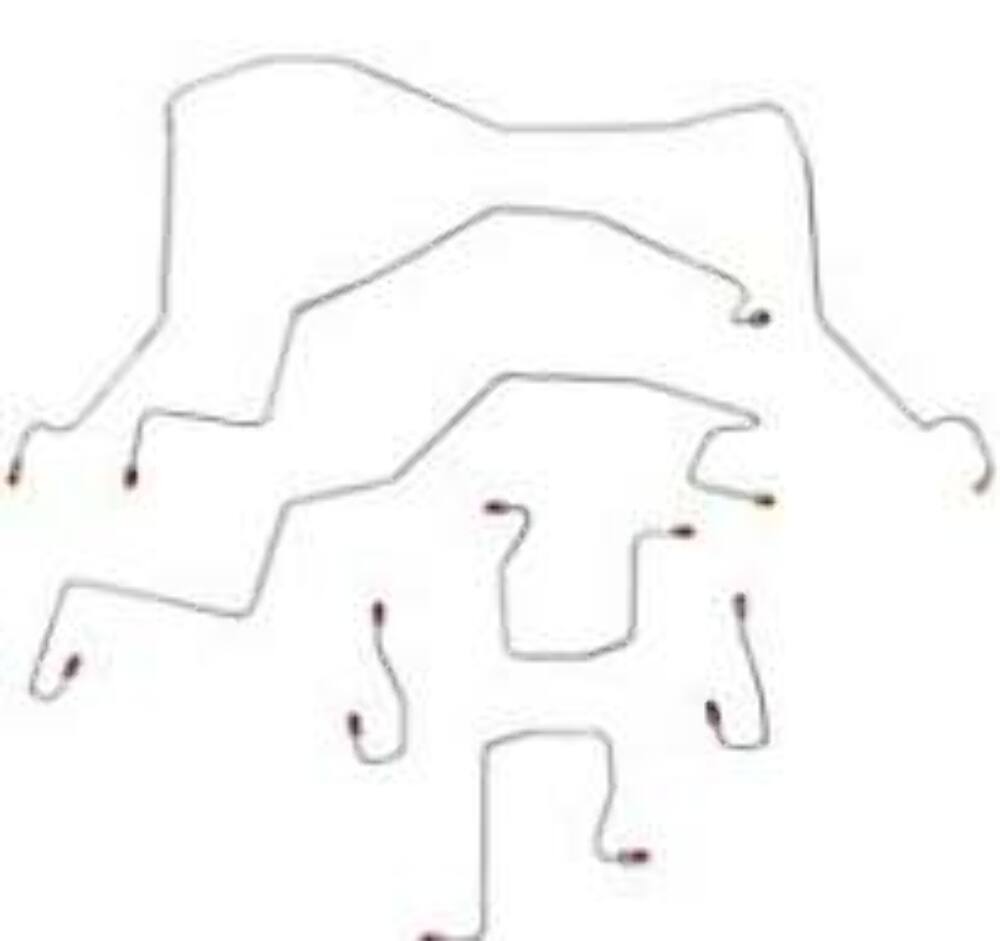 Fits 01-02 Ram 3500 4 WD Rear ABS Reg Cab Long Bed Complete Brake Line-CBK0234SS - Complete Brake Line Kit Car Part People
