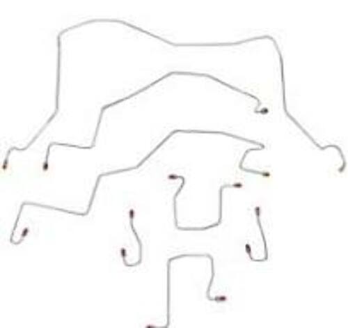 Fits 01-02 Ram 3500 4 WD Rear ABS Reg Cab Long Bed Complete Brake Line-CBK0234SS