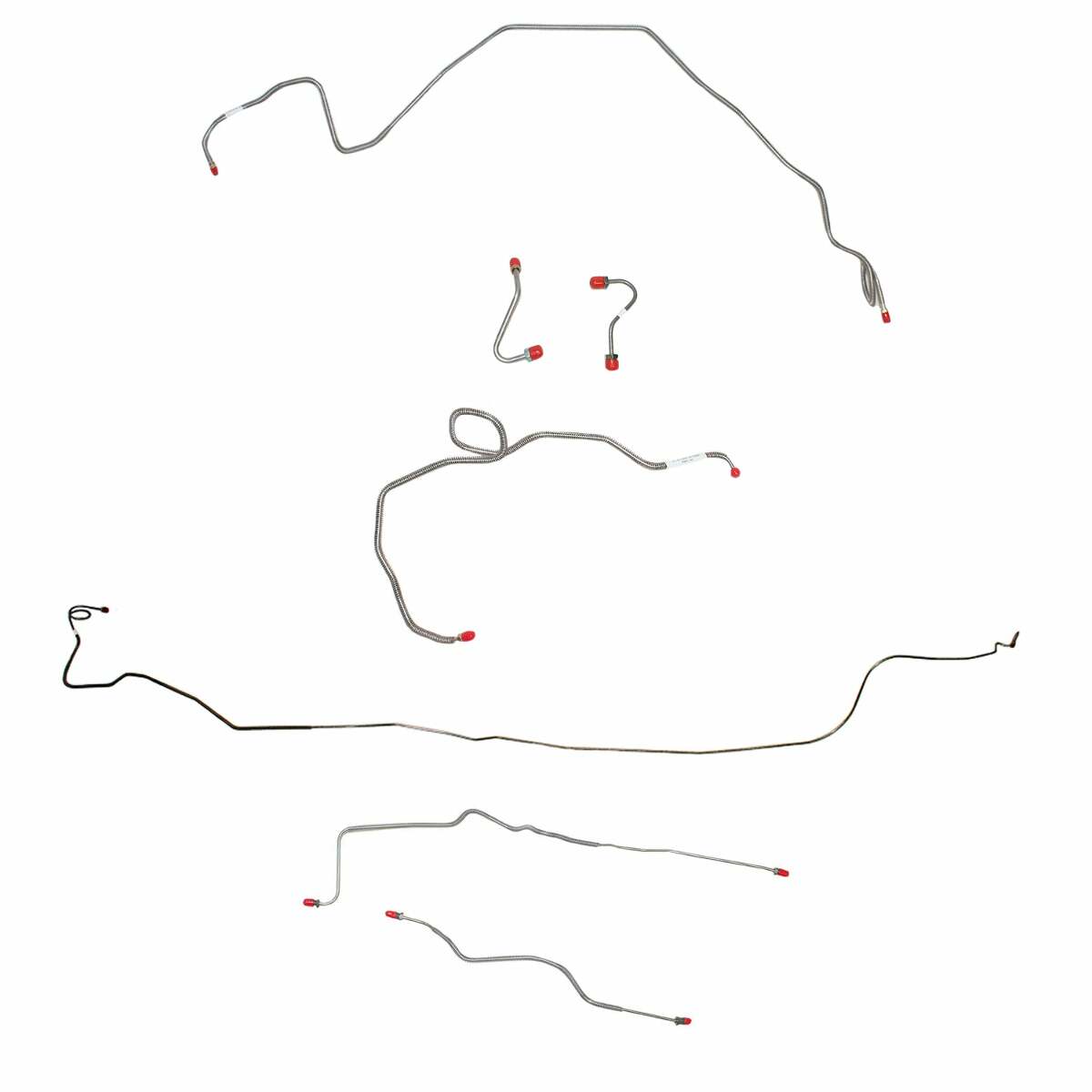 Fits 82-83 Camaro; 5.0L/8 cyl, Drum; Complete Brake Line Kit; Steel-CBK0245OM - Complete Brake Line Kit Car Part People