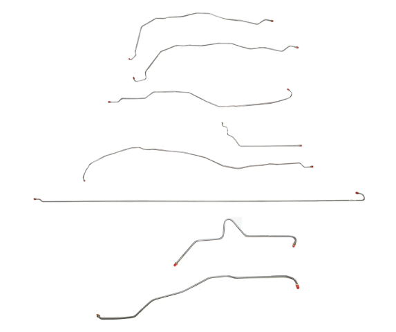 Fits 01-07 GM 2500HD 6.0 V8, Ext Cab/Long Bed; Complete Brake Line Kit-CBK0255SS