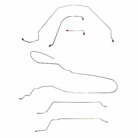 Fits 1965 Chevy Malibu Convertible w/ Power Drum, Complete Brake Line CBK0273SS