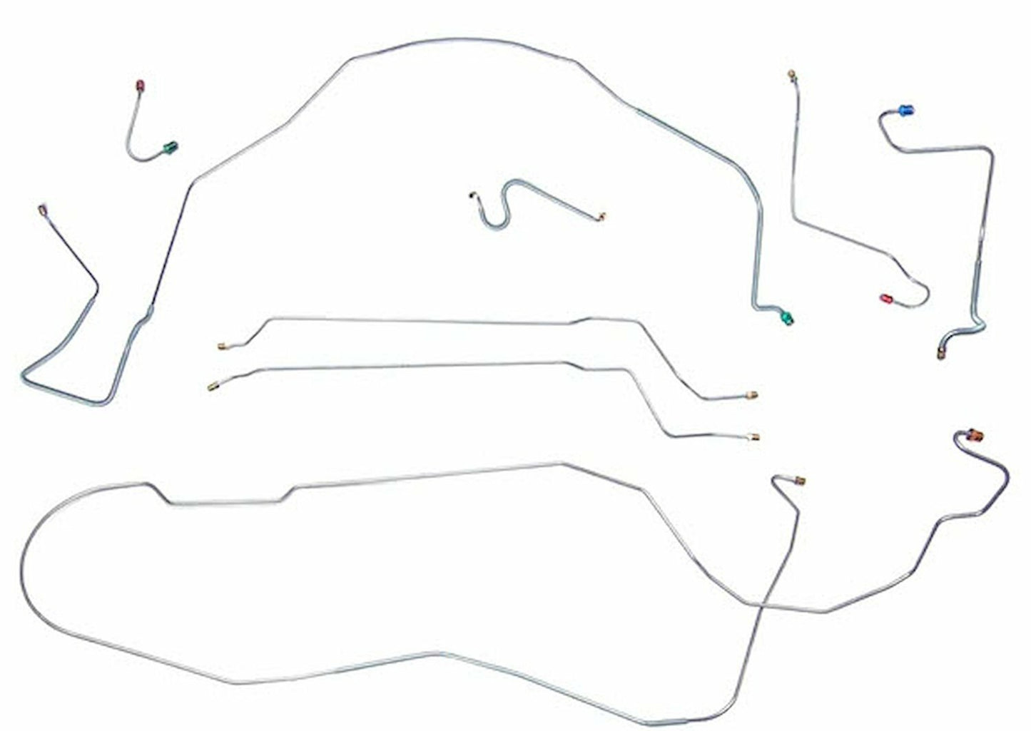 1967 Chevy Malibu w/ Power Disc Brakes, Complete Brake Line Kit CBK0288SS