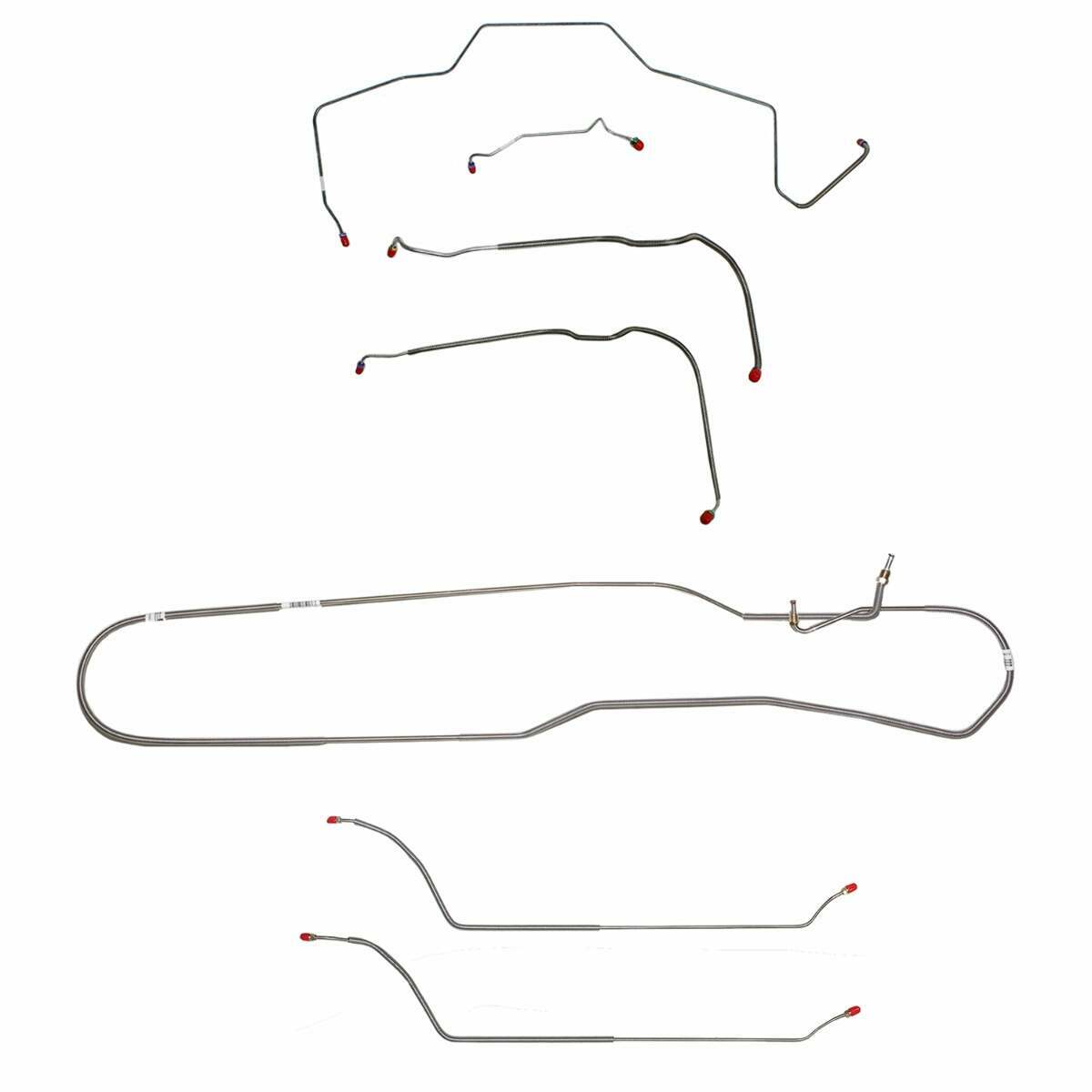 1968 Chevy Malibu w/ Power Drum Brakes, Complete Brake Line Kit CBK0292SS
