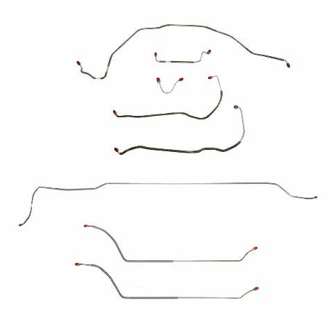 69 Chevy Malibu w/Manual Disc Brakes, Complete Brake Line Kit CBK0298SS