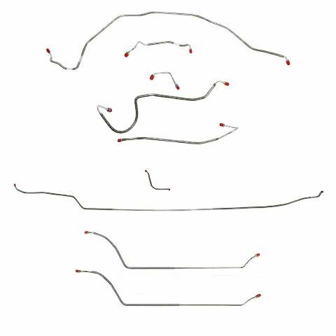 70 Chevy Malibu w/ Manual Disc Brakes, Complete Brake Line Kit CBK0303SS