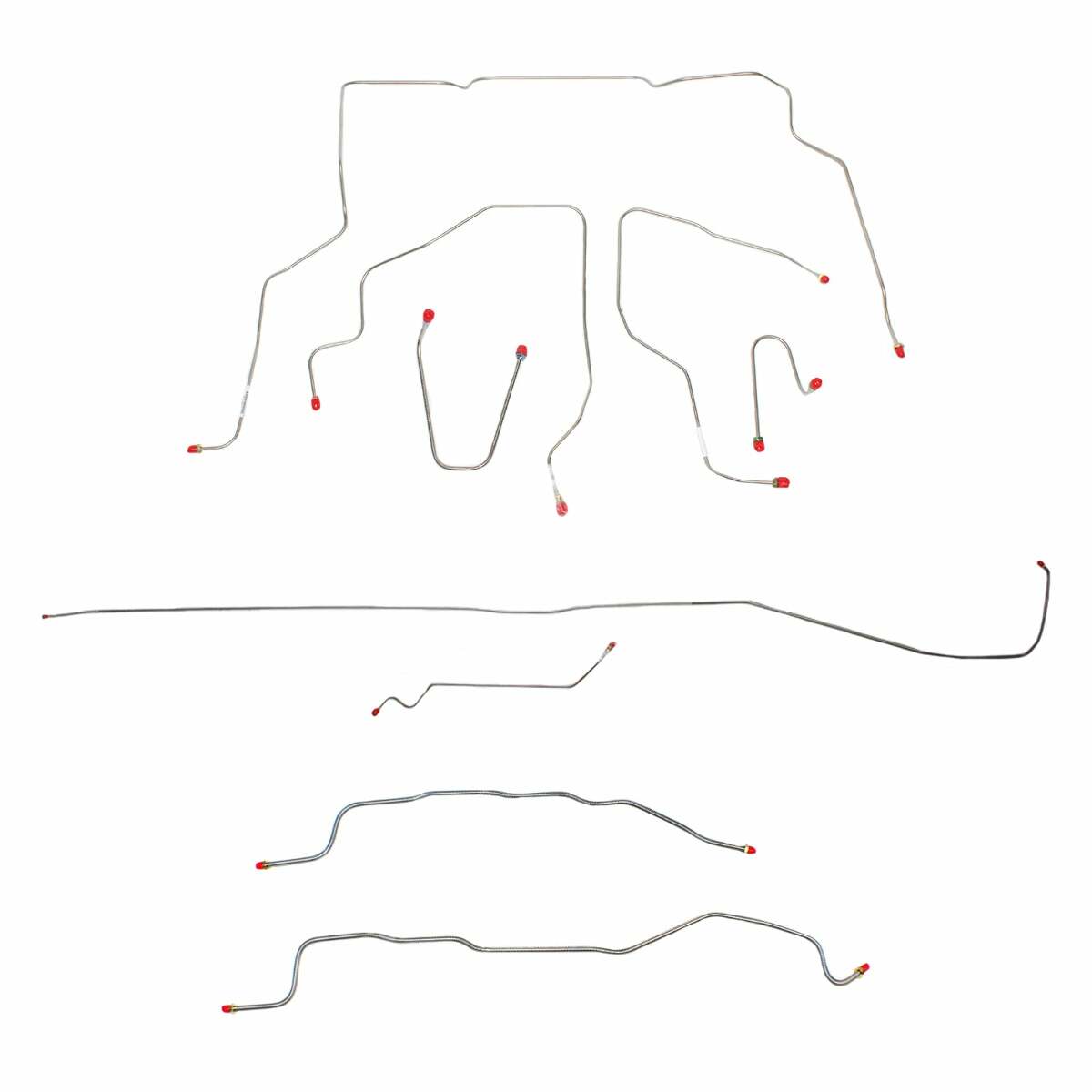 Fits 1995-99 Chevy Tahoe, 4WD; Complete Brake Line Kit Stainless CBK0339SS - Complete Brake Line Kit Car Part People