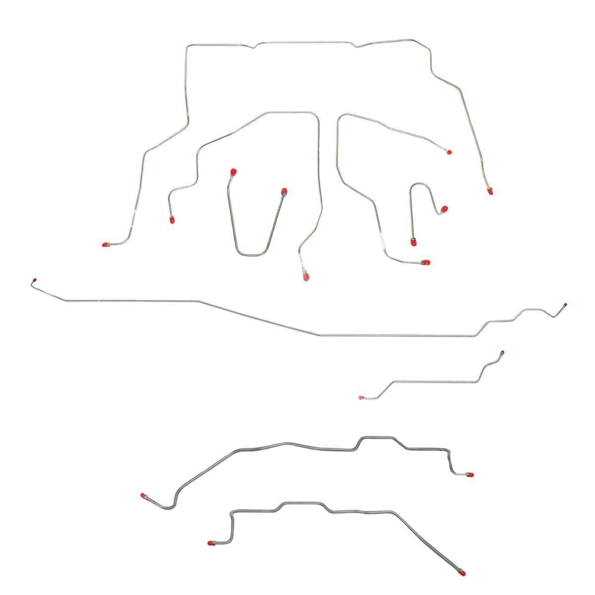Fits 1995-98 GM 1500 Truck, 4WD, Reg Cab w/ Short Bed, non-Dually Axle CBK0342SS - Complete Brake Line Kit Car Part People