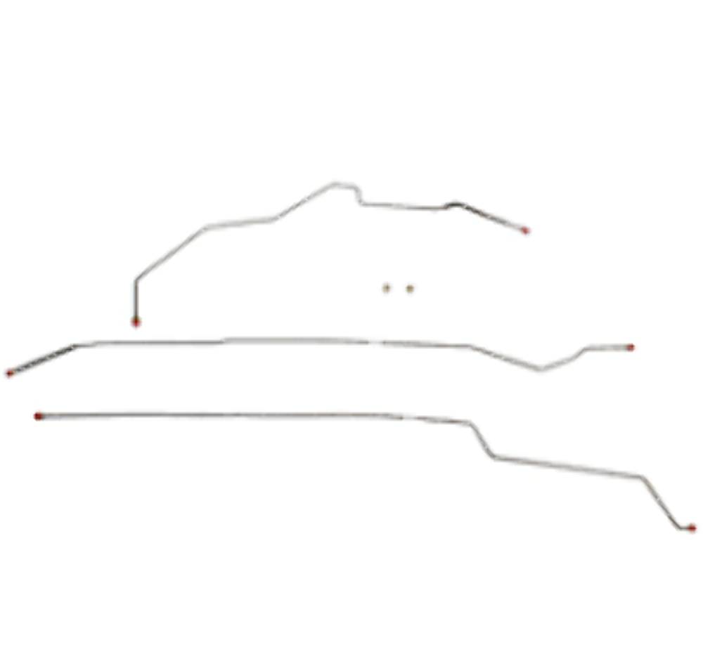 Fits 00-04 Chevy S10, 2WD awabs Disc-front|Drum-rear Ext Cab/Short Bed CBK0351SS - Complete Brake Line Kit Car Part People