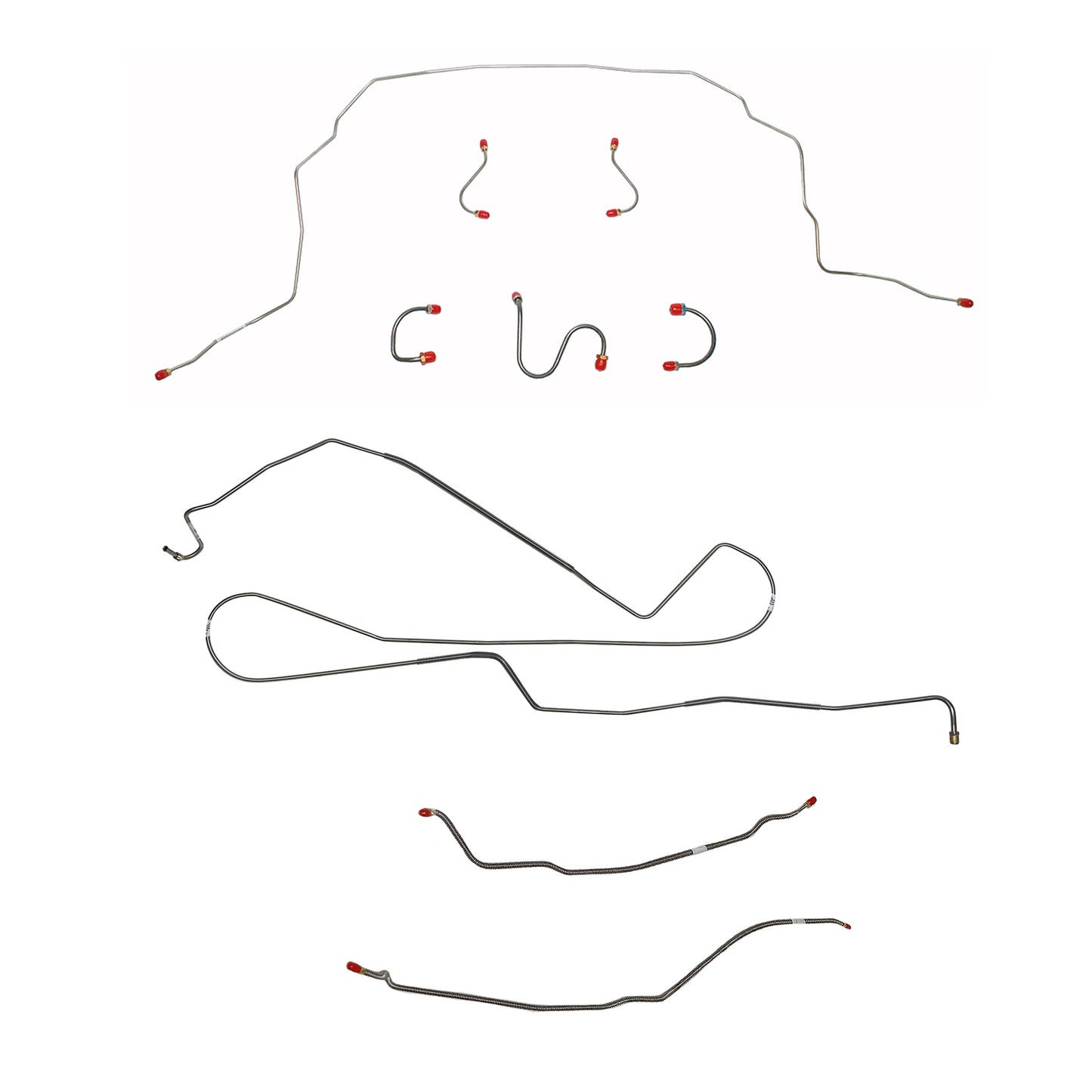 Chevy Complete Brake Line Kit; Fine Lines-CBK0395SS - Complete Brake Line Kit Car Part People