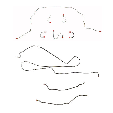 Chevy Complete Brake Line Kit; Fine Lines-CBK0395SS