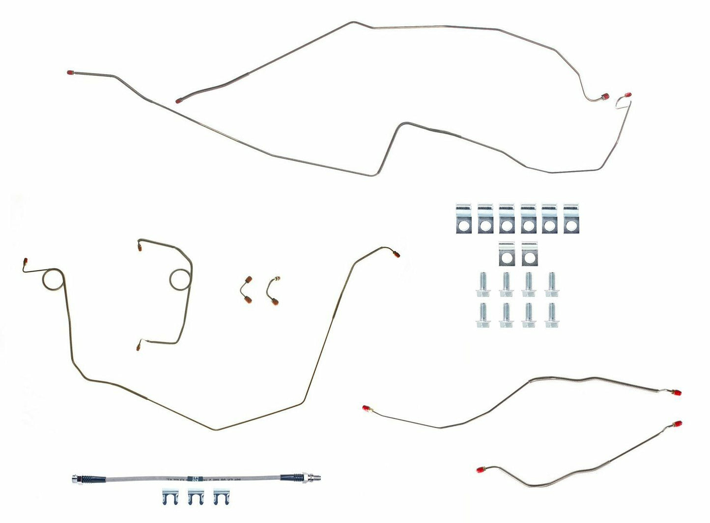 Chevy Conversion Complete Brake Line Kit; Fine Lines-CBK0419SS - Complete Brake Line Kit Car Part People