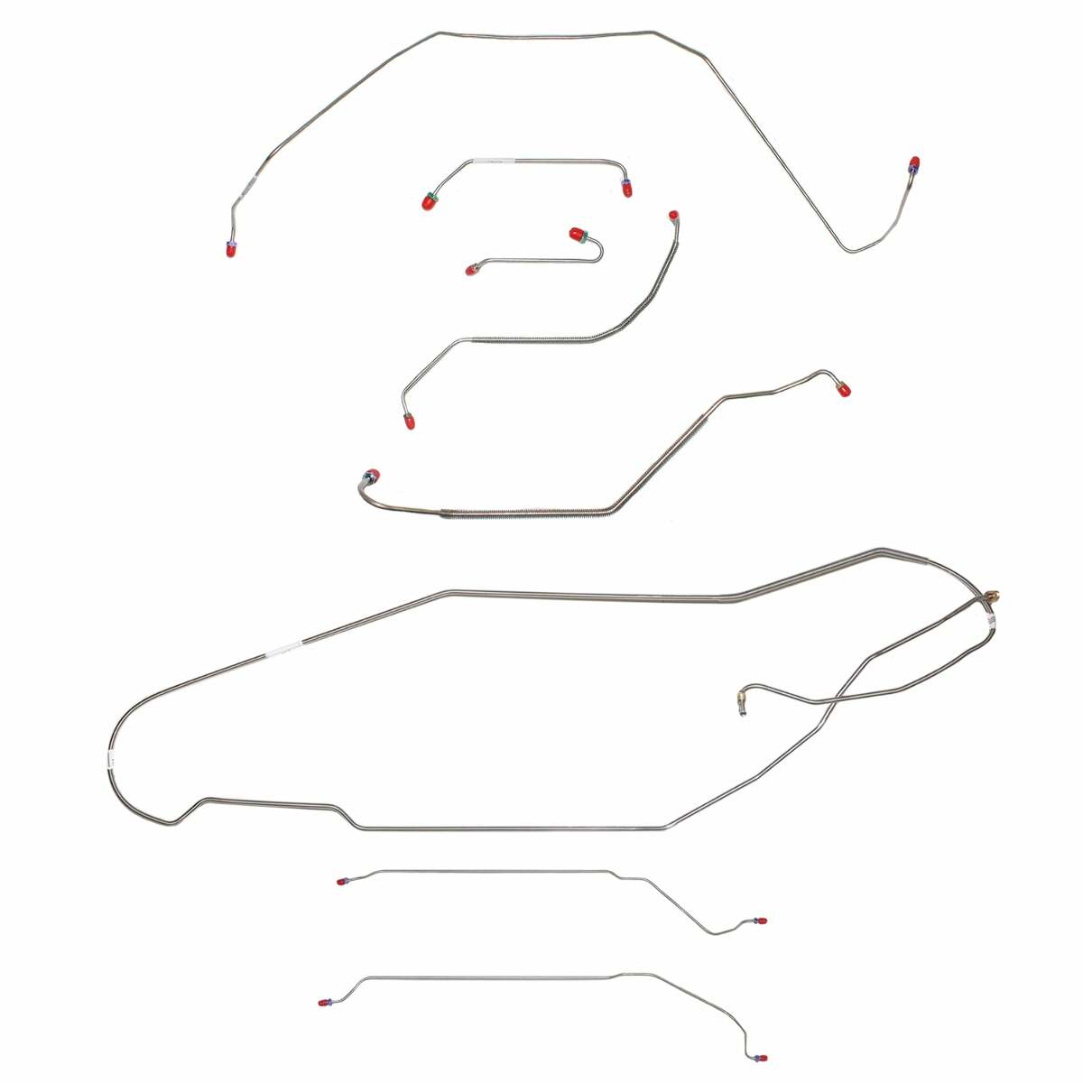 Fits 1967 Buick Skylark / GS w/Power Disc, Hardtop Complete Brake Line CBK0429SS