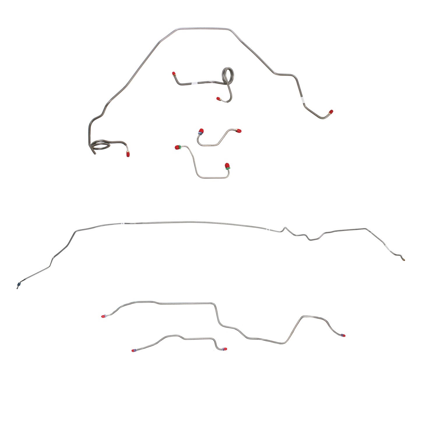 Pontiac Complete Brake Line Kit; Fine Lines-CBK0494SS