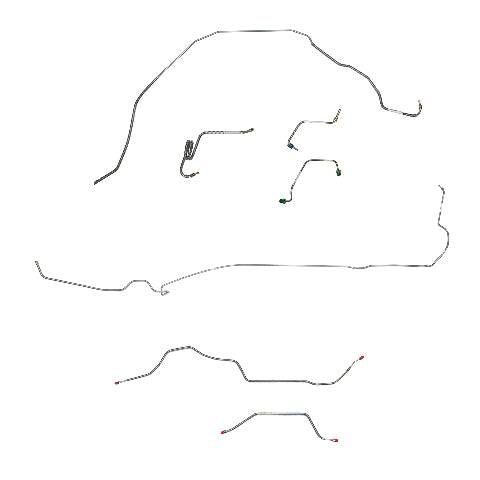 Pontiac Complete Brake Line Kit; Fine Lines-CBK0498SS