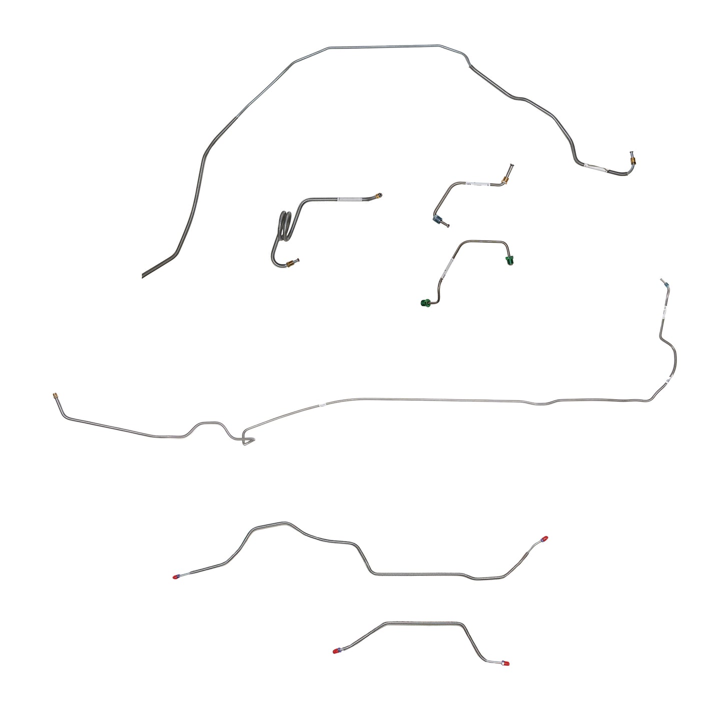 Pontiac Complete Brake Line Kit; Fine Lines-CBK0498SS