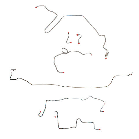 Pontiac Complete Brake Line Kit; Fine Lines-CBK0503SS