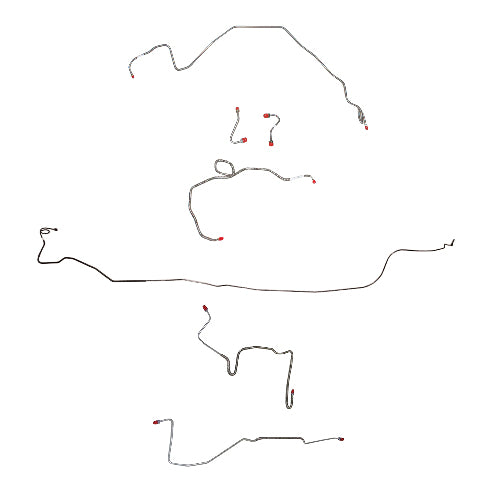 Pontiac Complete Brake Line Kit; Fine Lines-CBK0506SS
