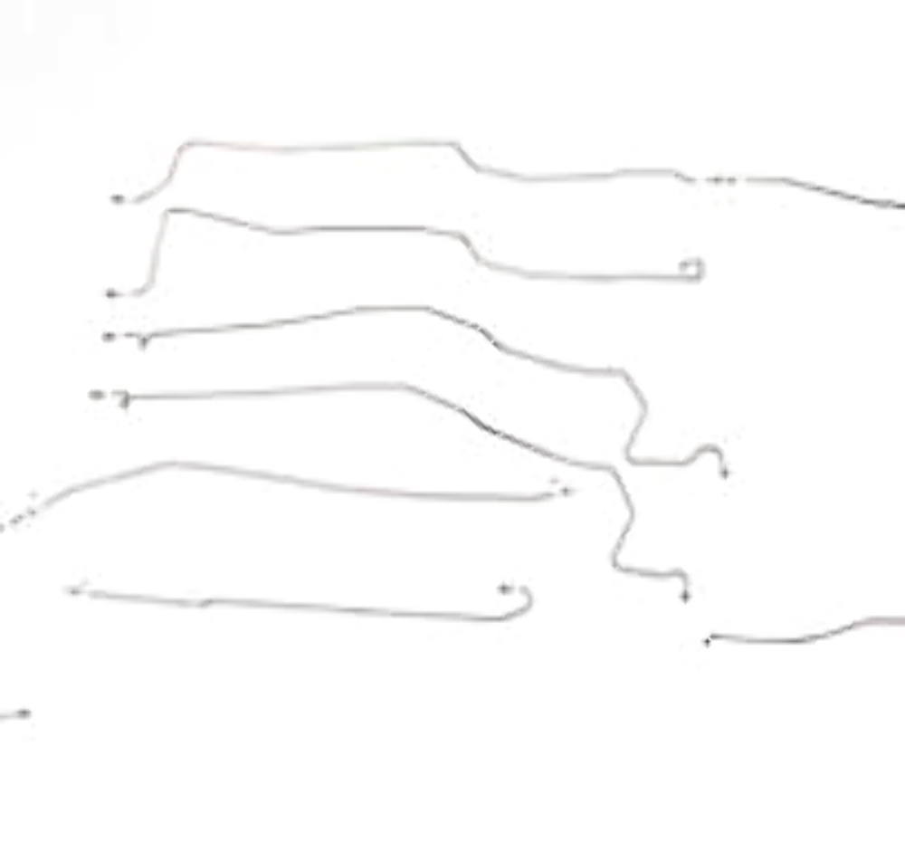 Pontiac Complete Brake Line Kit; Fine Lines-CBK0508SS - Complete Brake Line Kit Car Part People