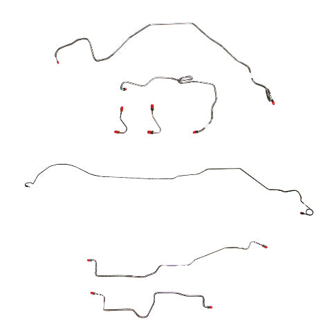 Pontiac Complete Brake Line Kit; Fine Lines-CBK0508SS