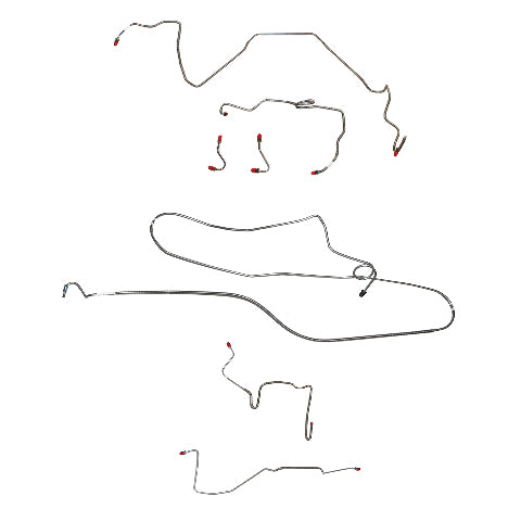 Pontiac Complete Brake Line Kit; Fine Lines-CBK0509SS