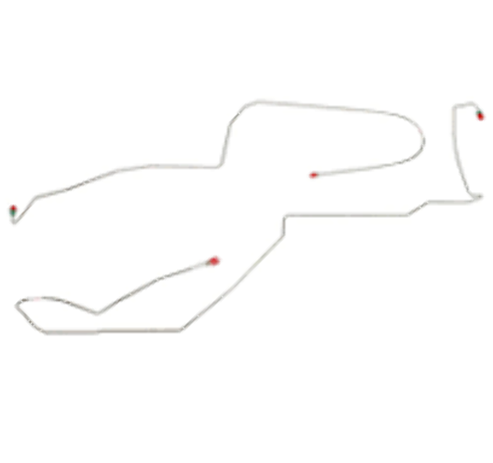 Pontiac Complete Brake Line Kit; Fine Lines-CBK0524SS - Complete Brake Line Kit Car Part People