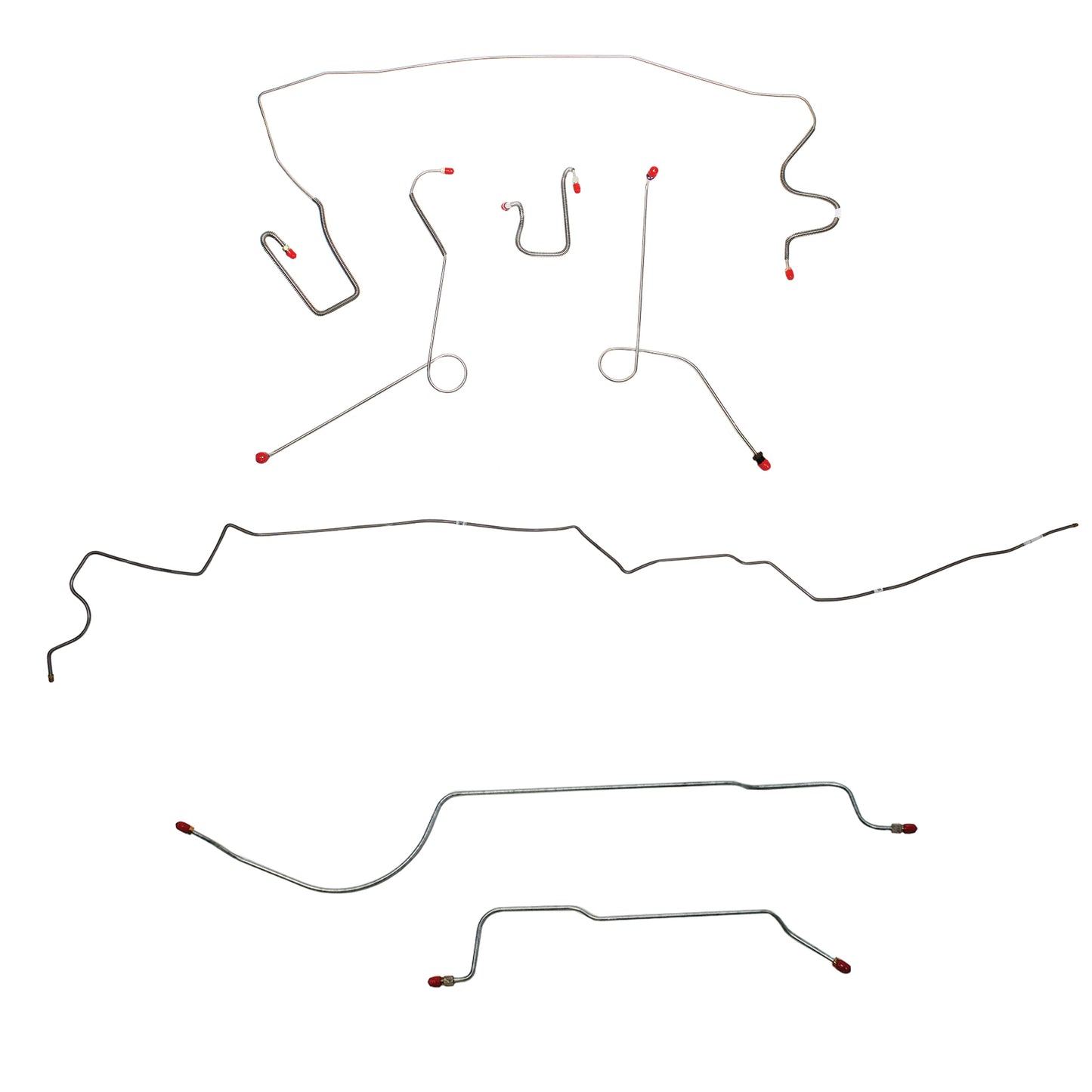 Mopar A Body Complete Brake Line Kit; Fine Lines-CBK0553SS