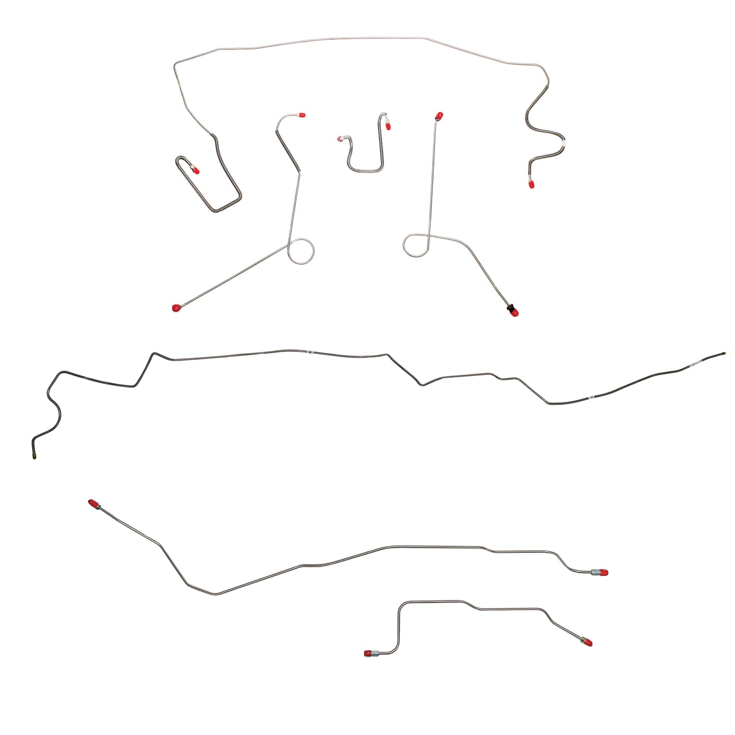 Mopar A Body Complete Brake Line Kit; Fine Lines-CBK0554SS