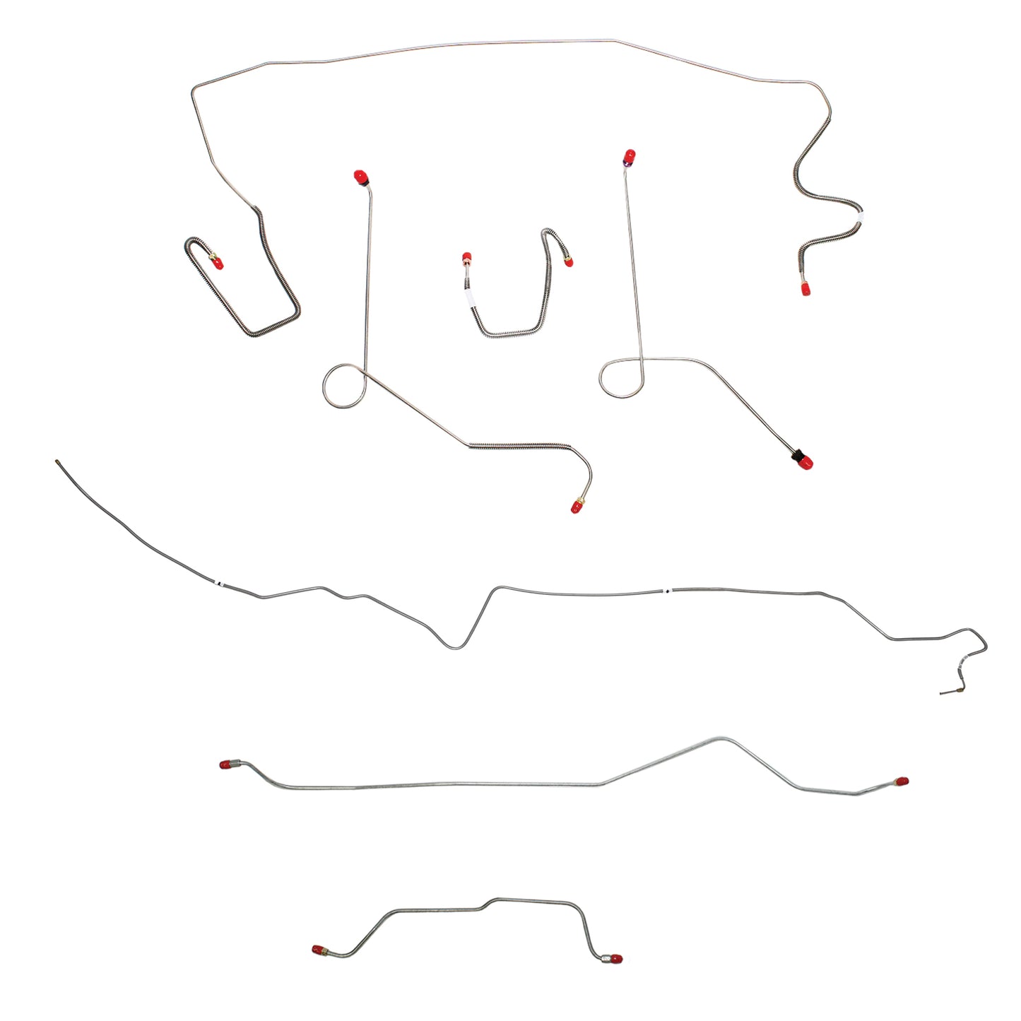 Mopar A Body Complete Brake Line Kit; Fine Lines-CBK0573SS