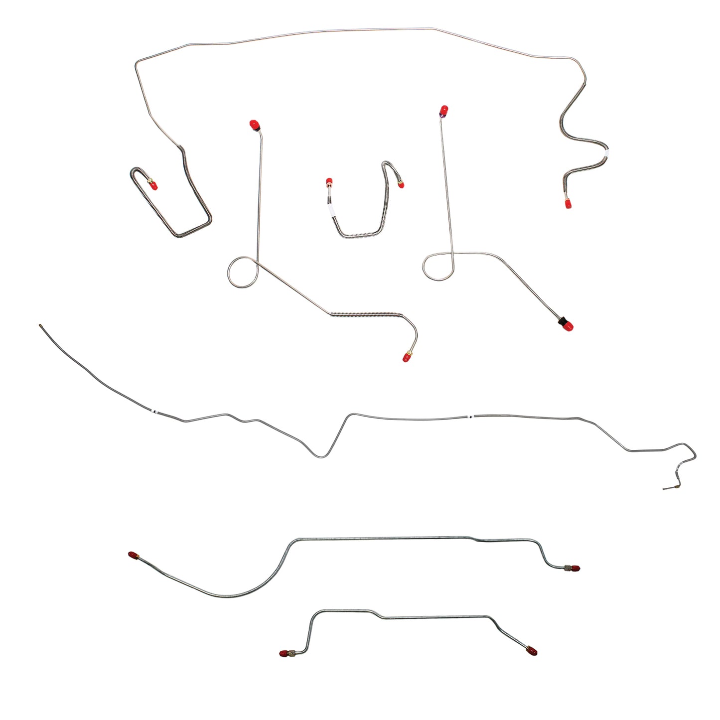 Mopar A Body Complete Brake Line Kit; Fine Lines-CBK0574SS
