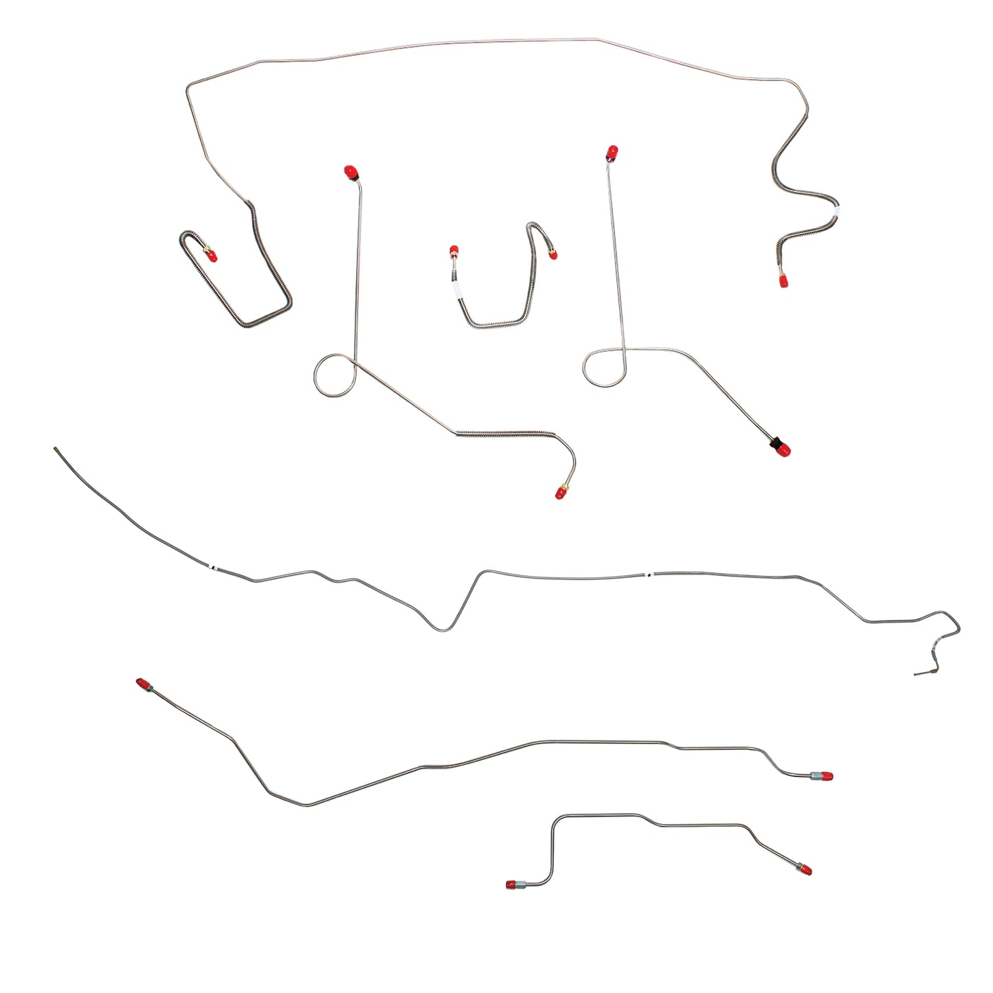 Mopar A Body Complete Brake Line Kit; Fine Lines-CBK0575SS