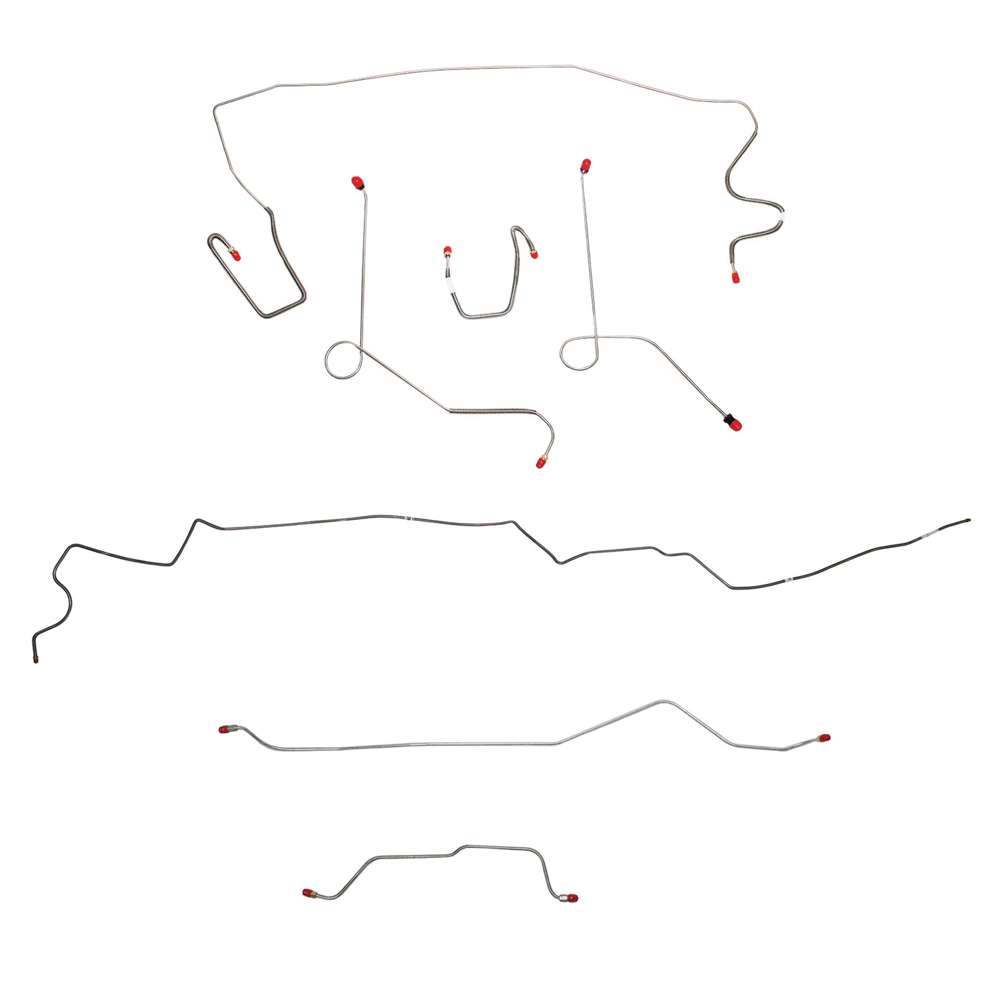 Mopar A Body Complete Brake Line Kit; Fine Lines-CBK0576SS