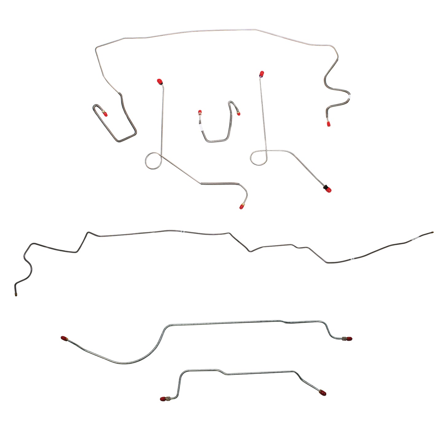 Mopar A Body Complete Brake Line Kit; Fine Lines-CBK0577SS