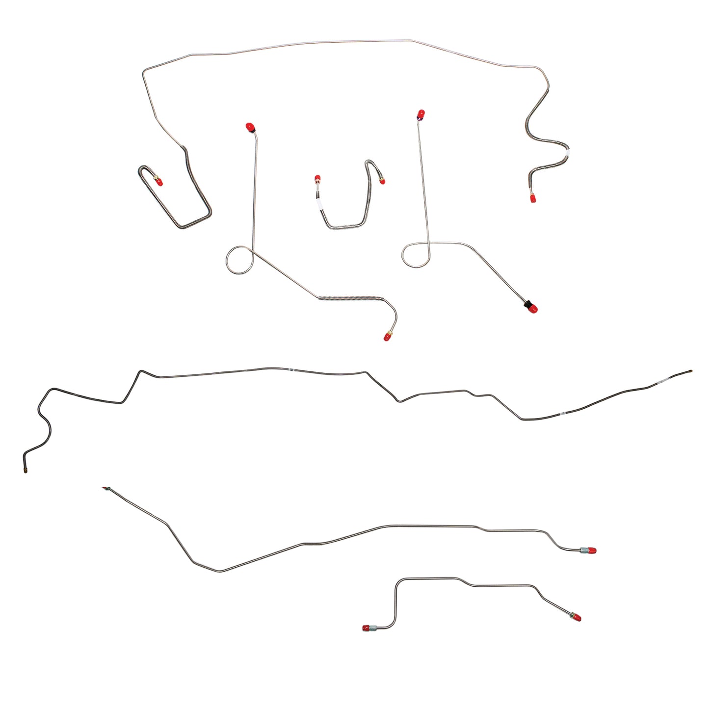 Mopar A Body Complete Brake Line Kit; Fine Lines-CBK0578SS