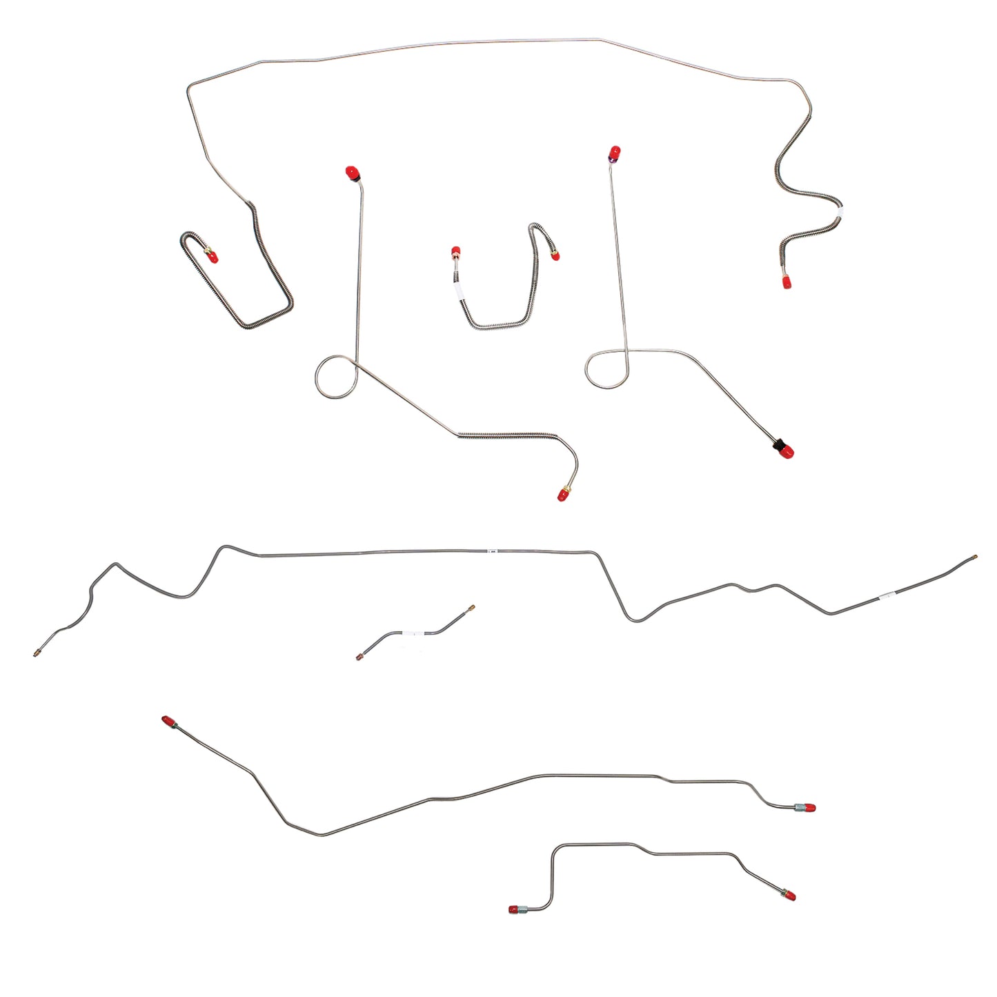 Mopar A Body Complete Brake Line Kit; Fine Lines-CBK0581SS