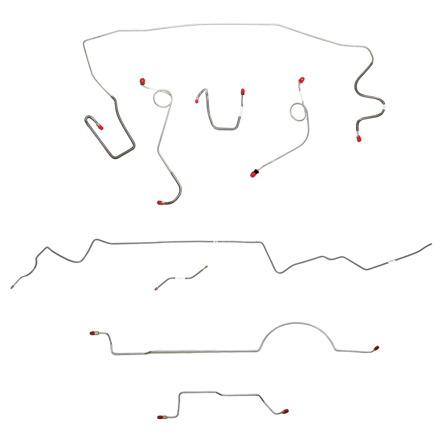 Mopar A Body Complete Brake Line Kit; Fine Lines-CBK0587SS