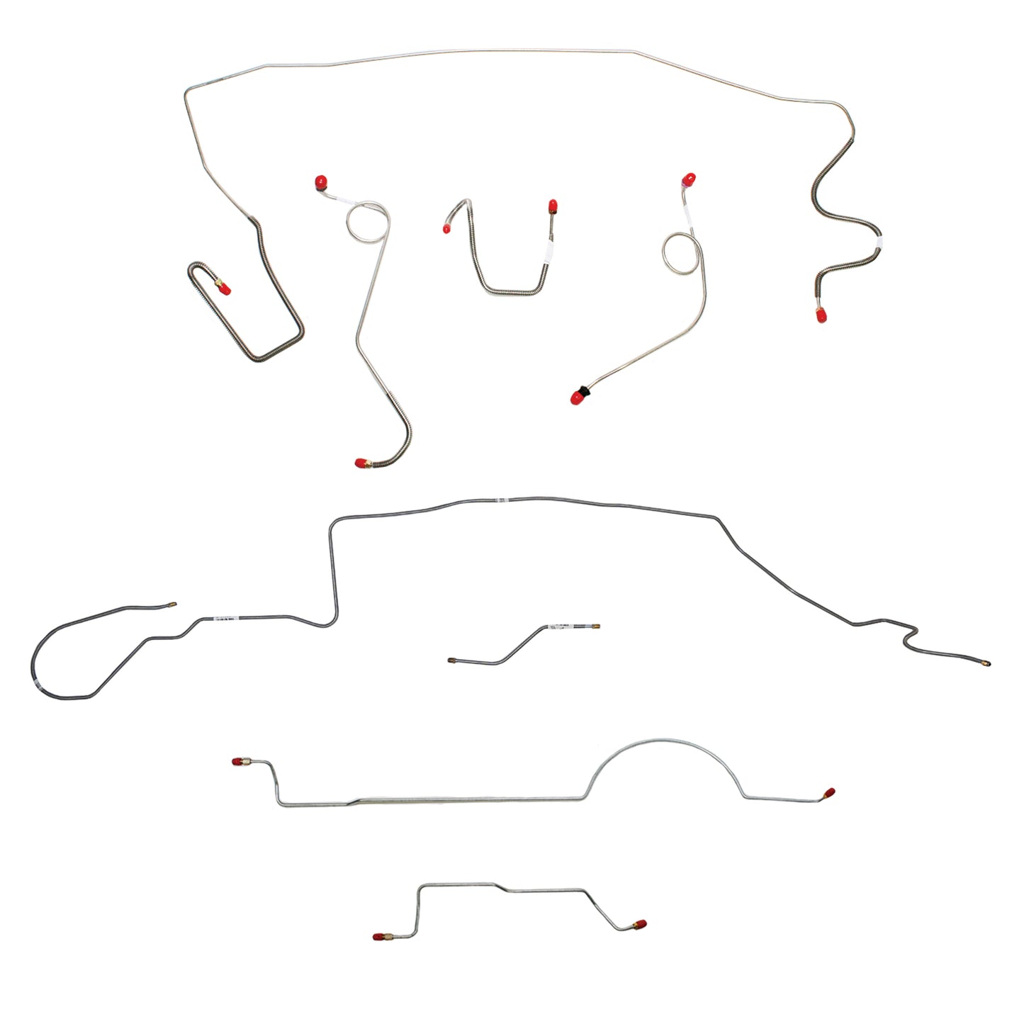 Mopar A Body Complete Brake Line Kit; Fine Lines-CBK0588SS