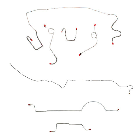 Mopar A Body Complete Brake Line Kit; Fine Lines-CBK0589SS