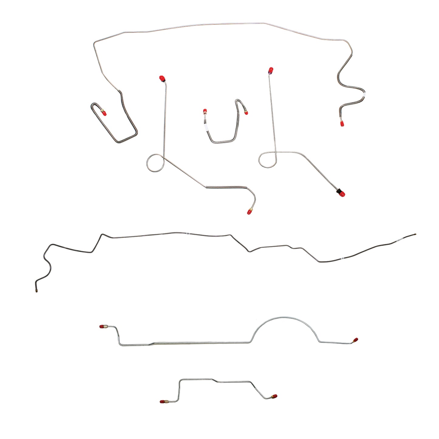 Mopar A Body Complete Brake Line Kit; Fine Lines-CBK0590SS