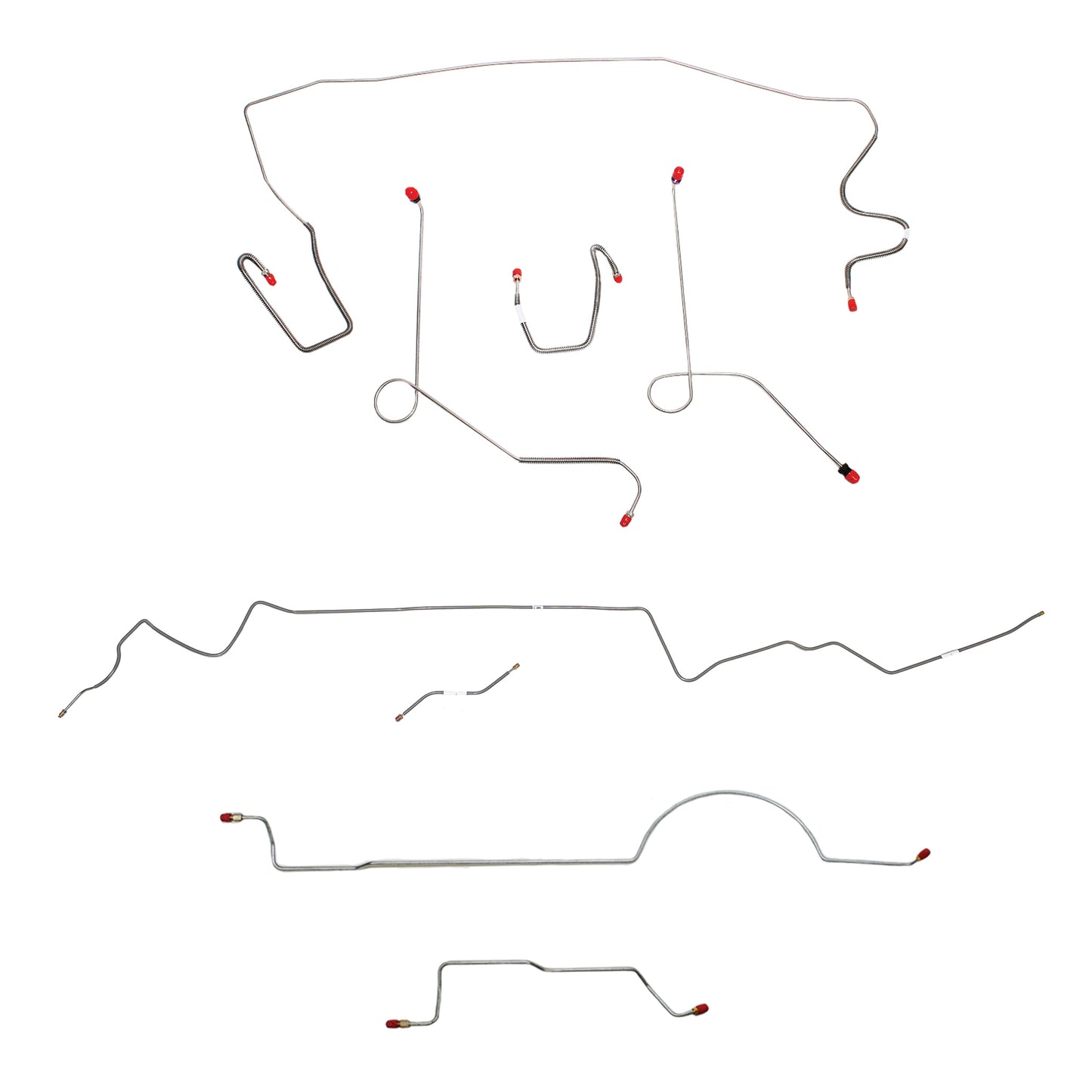 Mopar A Body Complete Brake Line Kit; Fine Lines-CBK0591SS